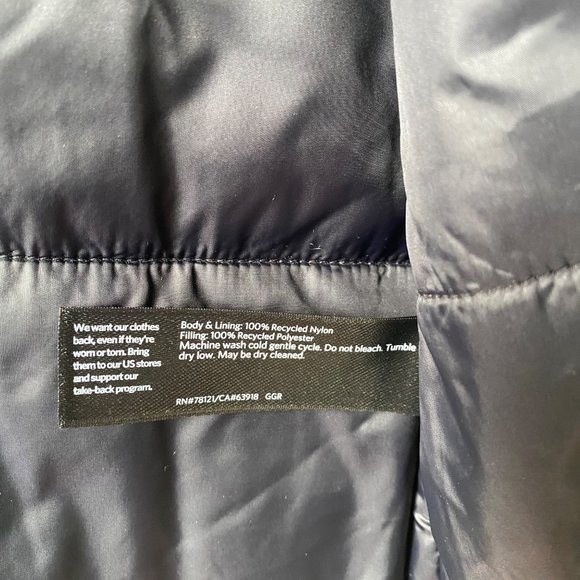 Eileen Fisher PL LP Petite Large Eggshell Recycled Nylon boxy puffer coat black - Picture 12 of 15